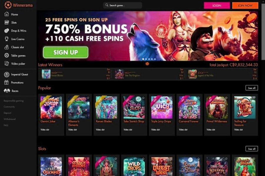 Winnerama Casino's No Deposit Bonus: Play for Free Today!